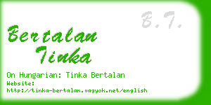 bertalan tinka business card